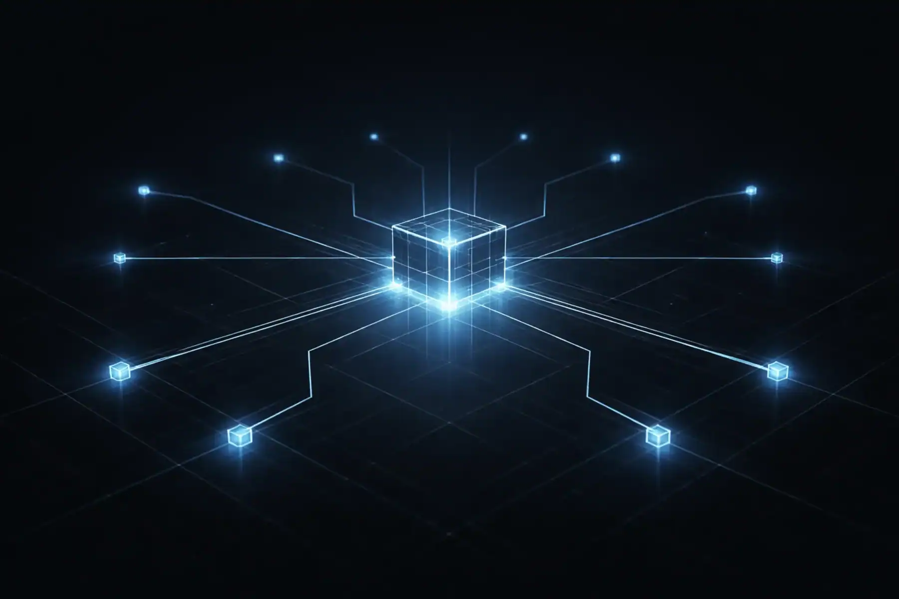 Content infrastructure for multi-location businesses shown as a centralized system distributing to connected network nodes